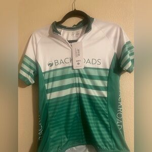 Back Roads Garneau Green and White Cycling Jersey